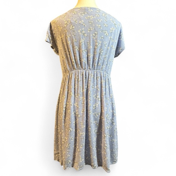 Pink Rose Blue Floral Dress - Picture 5 of 6